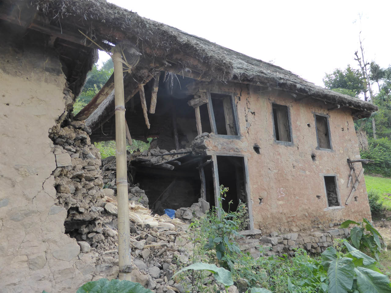 Village de Magarsalu, maison démolie